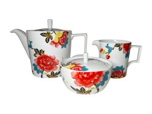 Чайный комплект чайник сахарница молочник Isabella Bone China