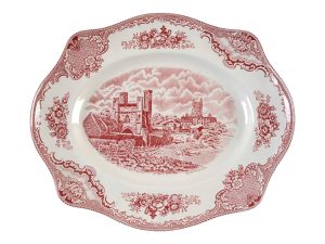 Овальное блюдо 39см Sov O Castles Pink